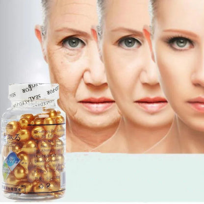 Vitamin E Extract Capsules Anti-wrinkle Whitening Cream Facial Serum 90Pcs/bottle