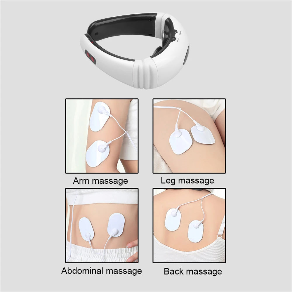 Electric Neck Massager & Pulse Back 6 Modes Power Control