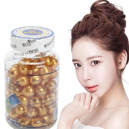 Vitamin E Extract Capsules Anti-wrinkle Whitening Cream Facial Serum 90Pcs/bottle