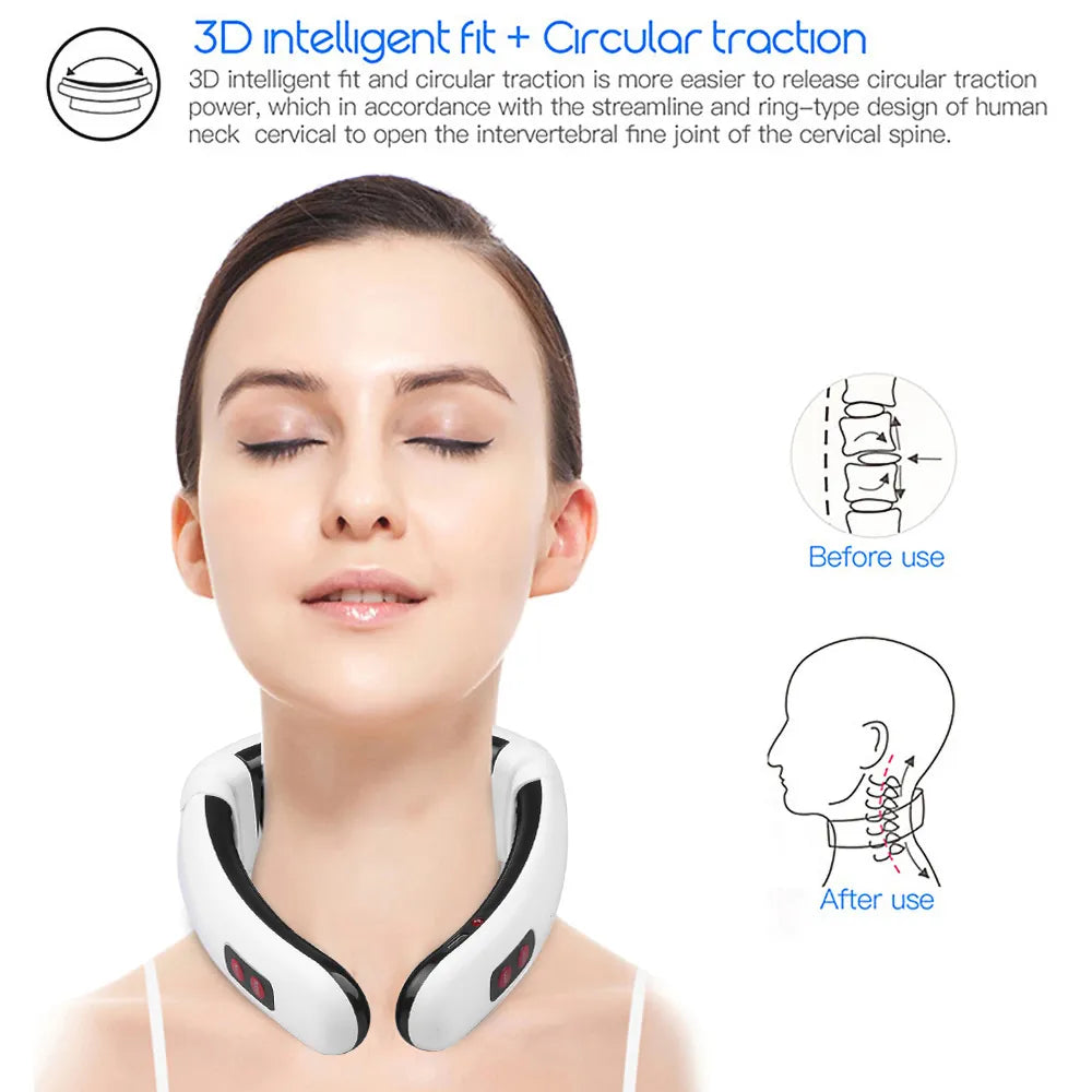 Electric Neck Massager & Pulse Back 6 Modes Power Control