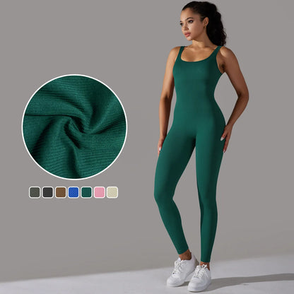 WANAYOU Seamless Threaded One-piece Yoga Suit