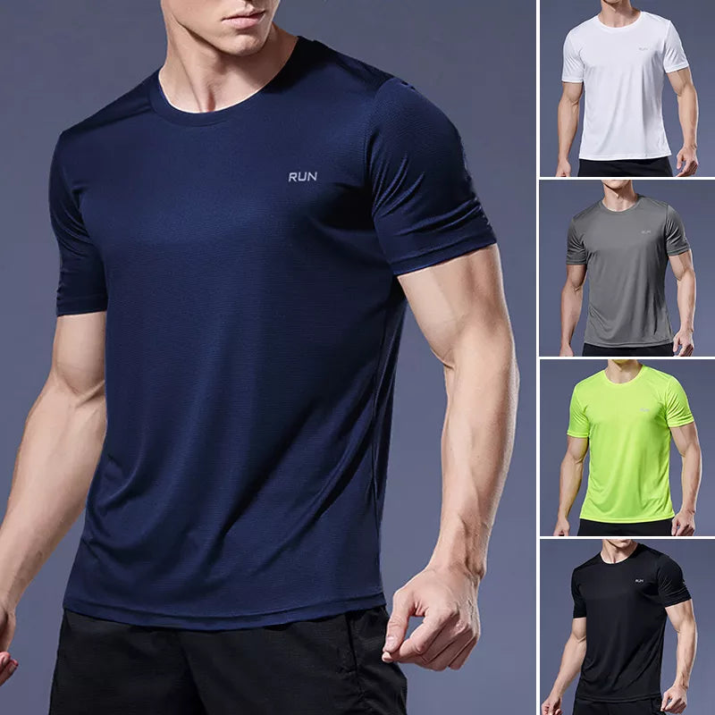 Mens Quick Dry Running Short Sleeve