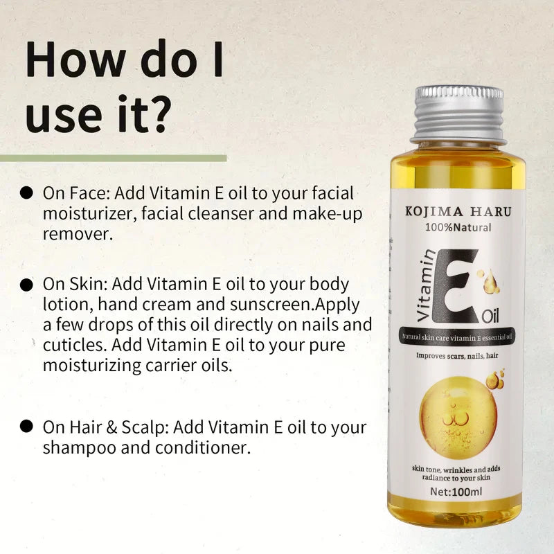 Natural Organic Vitamin E Oil Massage