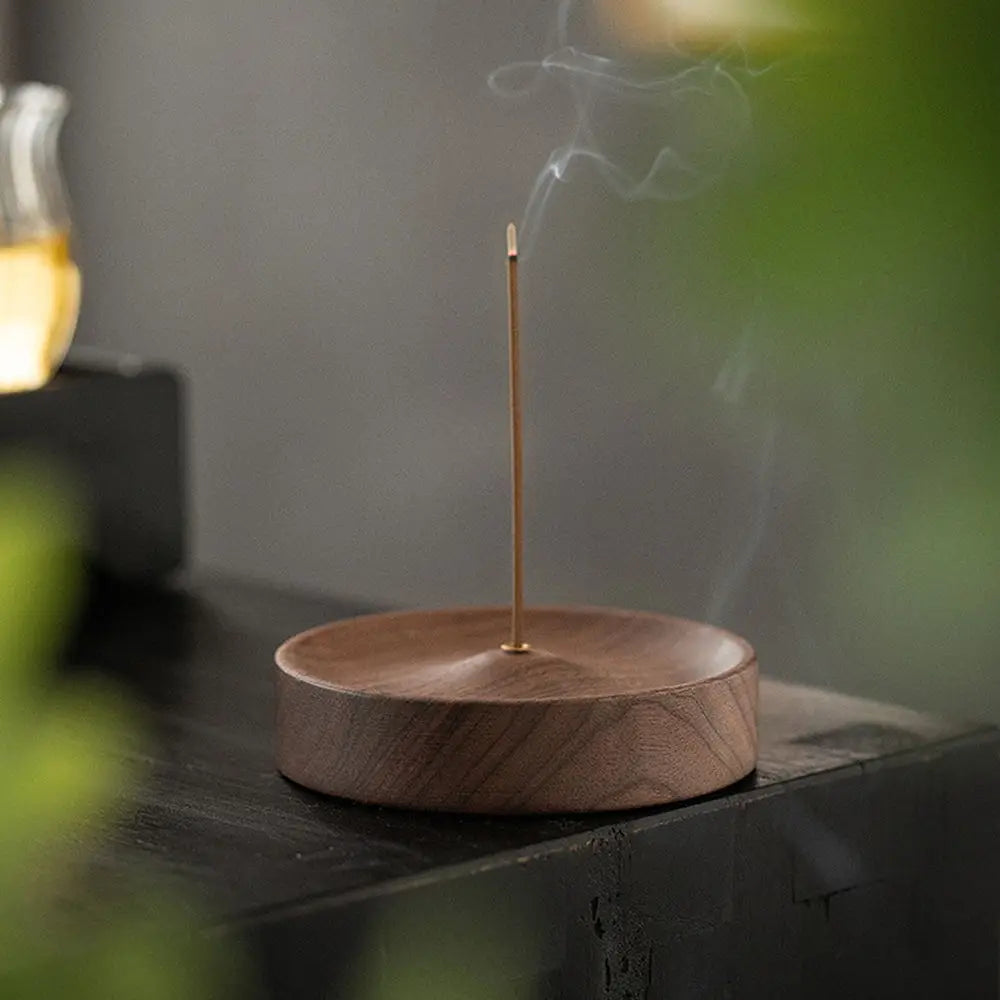 Black Walnut Incense Base Mini Holder