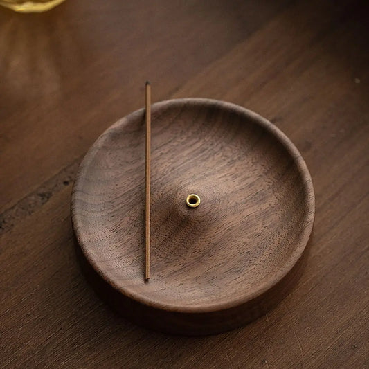 Black Walnut Incense Base Mini Holder