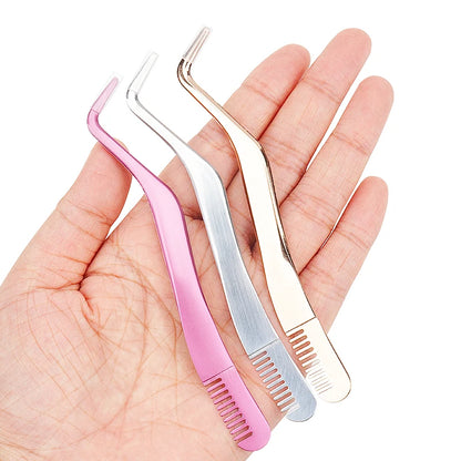 Eyelash Comb Tweezers