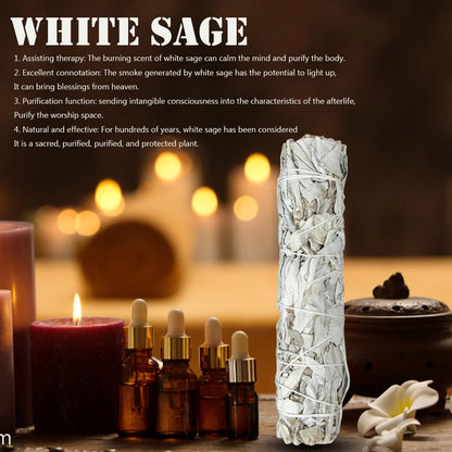 Natural White Sage Bundle Smudge Sticks Wand