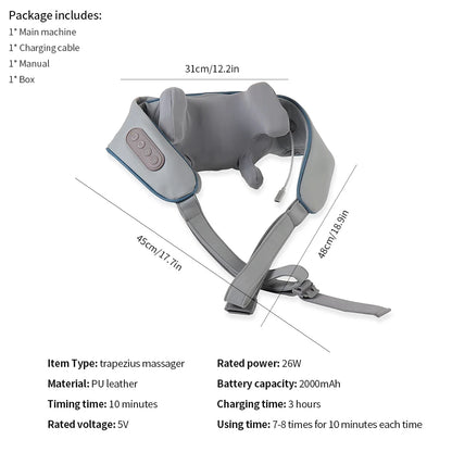 Rechargeable Powerful 5D Shiatsu Neck Massager