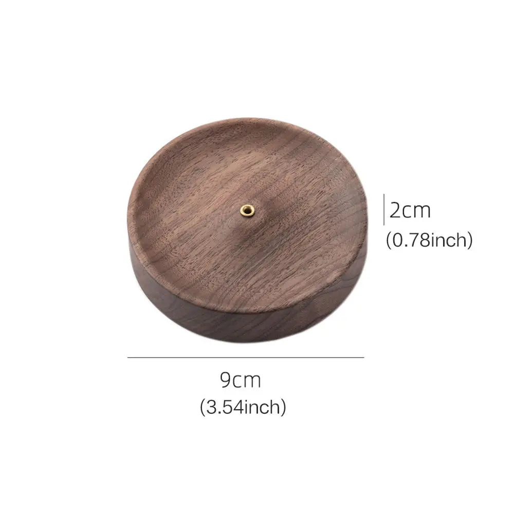 Black Walnut Incense Base Mini Holder