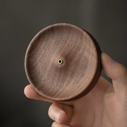 Black Walnut Incense Base Mini Holder