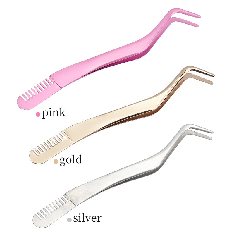 Eyelash Comb Tweezers