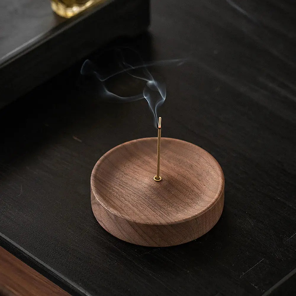 Black Walnut Incense Base Mini Holder