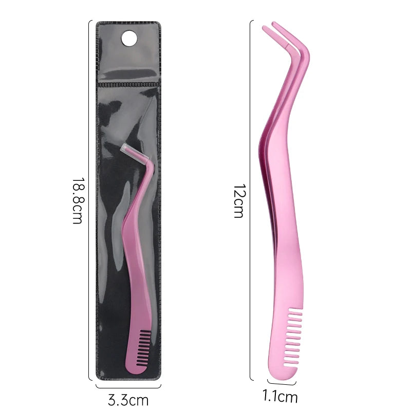 Eyelash Comb Tweezers