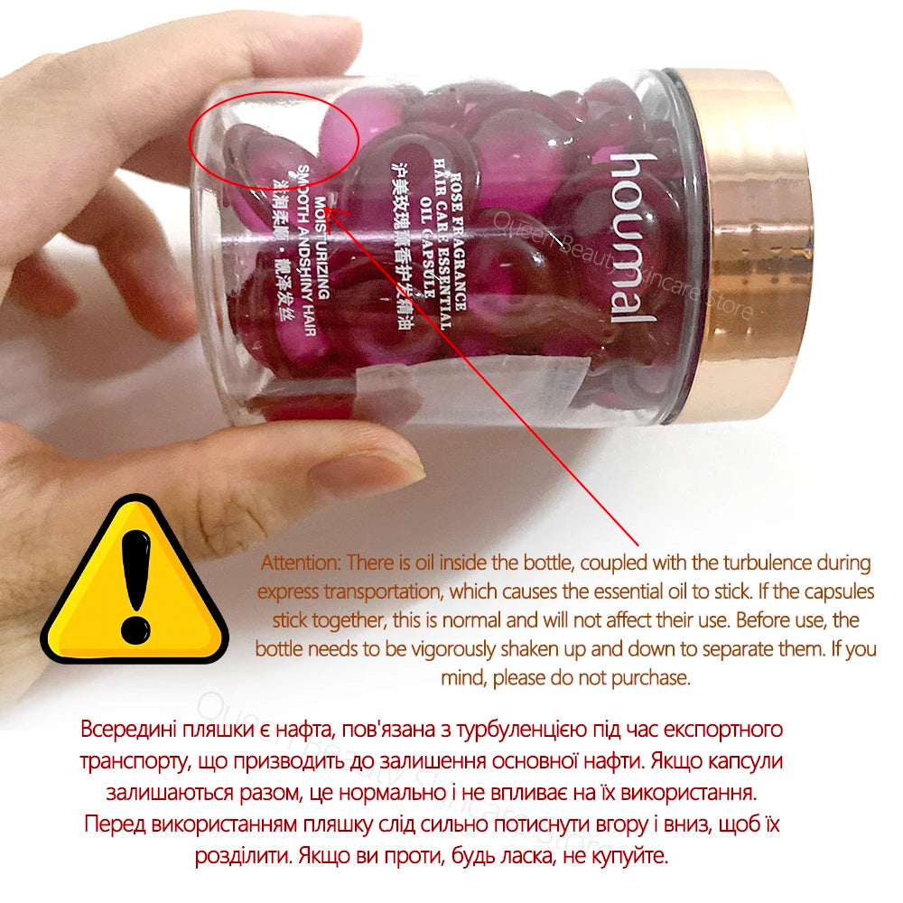 Rose Essential Oil Hair Capsule Treatment